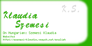 klaudia szemesi business card